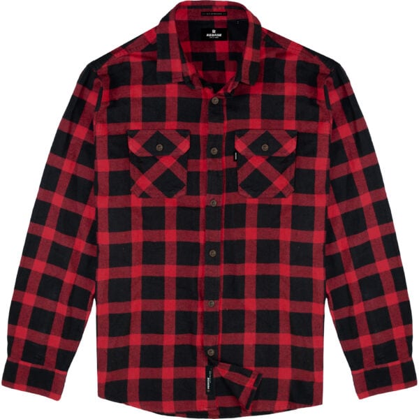 3XL-7XL ΑΝΔΡΙΚΟ ΠΟΥΚΑΜΙΣΟ ΚΑΡΩ FLANNEL DOUBLE GS-547A RED