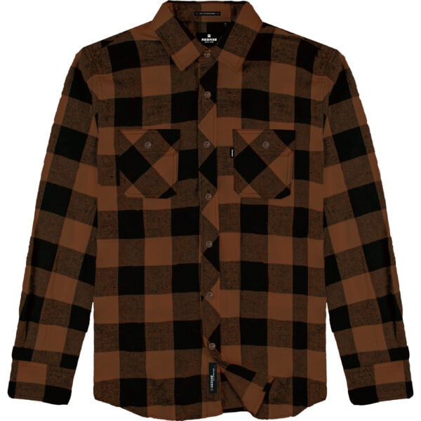 3XL-7XL ΑΝΔΡΙΚΟ ΠΟΥΚΑΜΙΣΟ ΚΑΡΩ FLANNEL DOUBLE GS-547A CAMEL