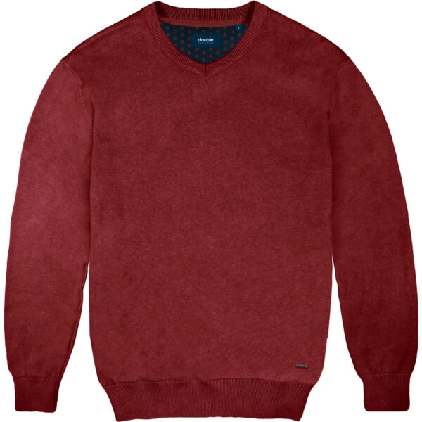 ΑΝΔΡΙΚΗ ΠΛΕΚΤΗ ΜΠΛΟΥΖΑ V NECK DOUBLE KNIT-71 RED