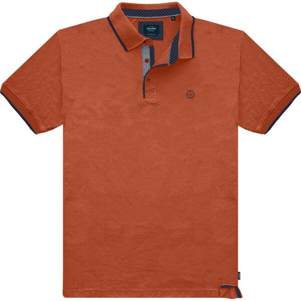 3XL-6XL ΑΝΔΡΙΚΗ ΜΠΛΟΥΖΑ POLO STRIPES DOUBLE PS-296SA ORANGE