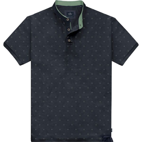 3XL-6XL ΑΝΔΡΙΚΗ ΜΠΛΟΥΖΑ POLO ALL OVER DOUBLE PS-298A NAVY