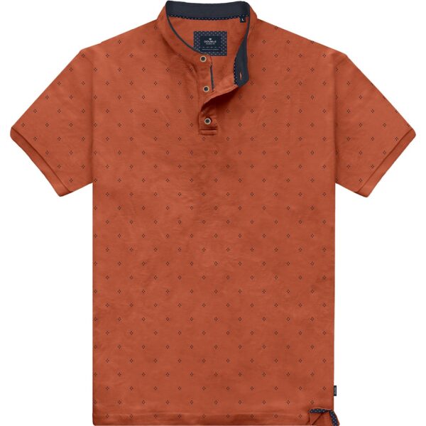 3XL-6XL ΑΝΔΡΙΚΗ ΜΠΛΟΥΖΑ POLO ALL OVER DOUBLE PS-298A ORANGE