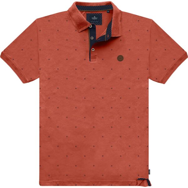 3XL-6XL ΑΝΔΡΙΚΗ ΜΠΛΟΥΖΑ POLO ALL OVER DOUBLE PS-299A ORANGE