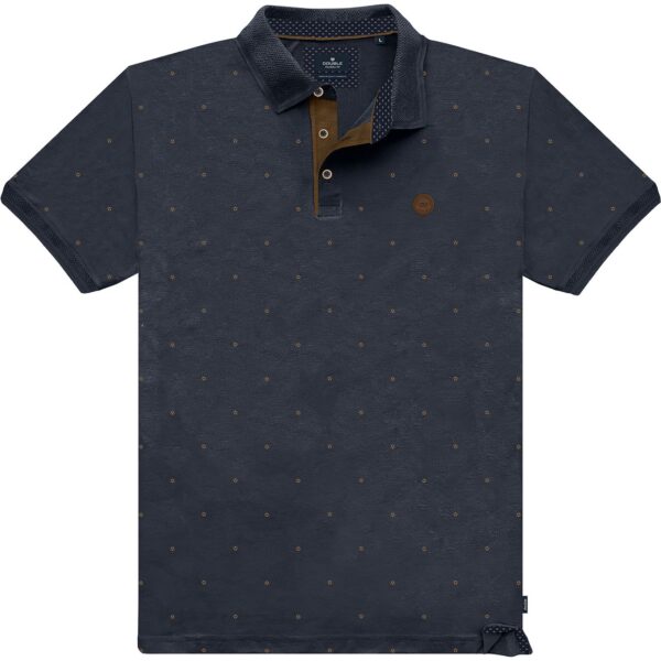 3XL-6XL ΑΝΔΡΙΚΗ ΜΠΛΟΥΖΑ POLO ALL OVER DOUBLE PS-299A NAVY