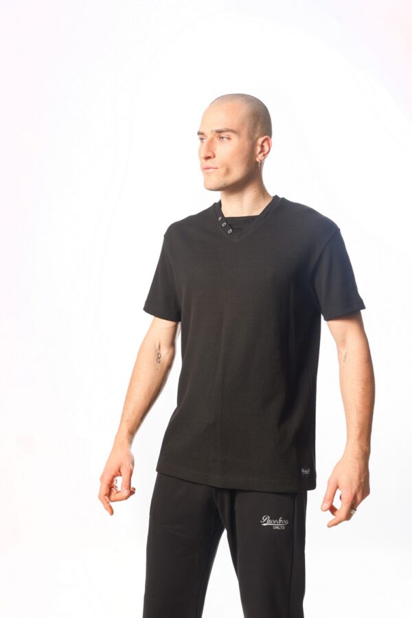 ΑΝΔΡΙΚΟ T-SHIRT MONOPLAKO V NECK PACO 2331046 BLACK