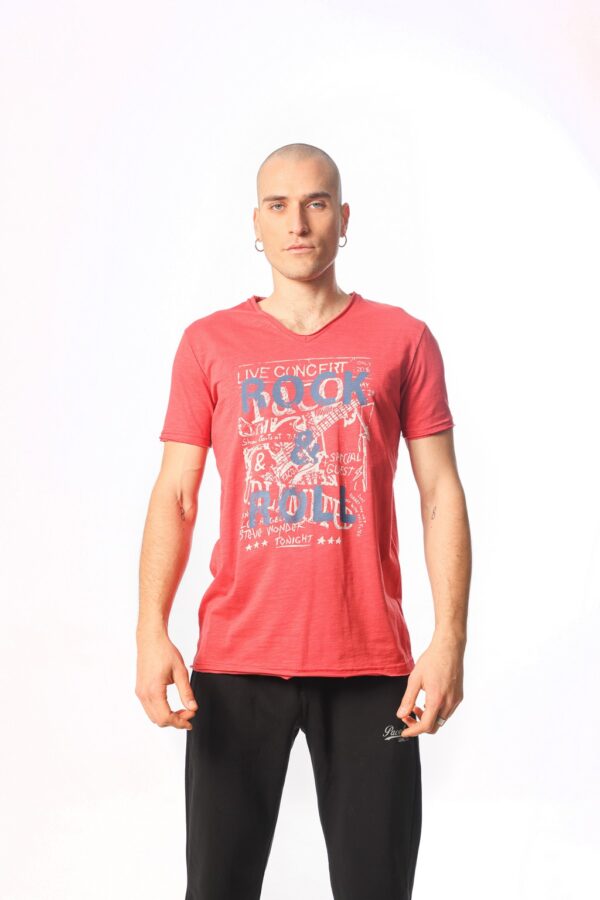 ΑΝΔΡΙΚΟ T-SHIRT ROCK V NECK PACO 2331062 RED