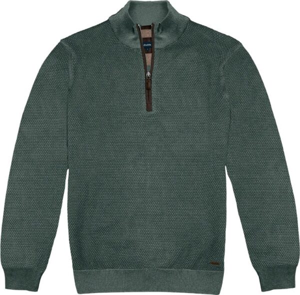 3XL-7XL ΑΝΔΡΙΚΗ ΠΛΕΚΤΗ ΜΠΛΟΥΖΑ ZIP DOUBLE KNIT-06A GREEN