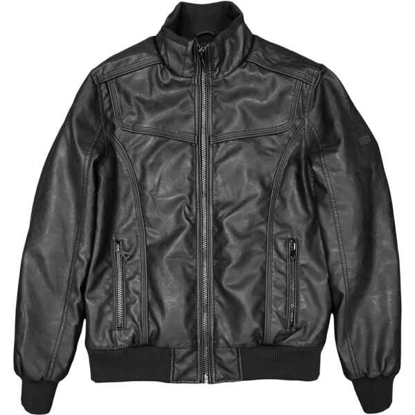 3XL-7XL ΑΝΔΡΙΚΟ JACKET ΔΕΡΜΑΤΙΝΗ DOUBLE MLJK-005A BLACK