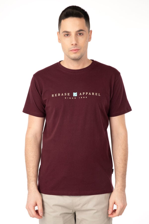 REBASE ΑΝΔΡΙΚΟ T-SHIRT PRINT RTS-260 BORDEAUX