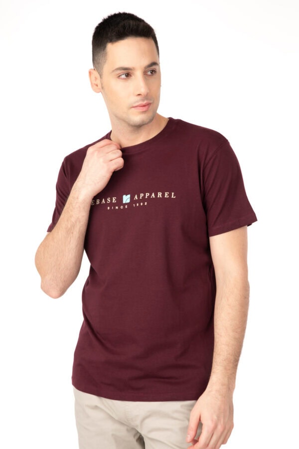 REBASE ΑΝΔΡΙΚΟ T-SHIRT PRINT RTS-260 BORDEAUX