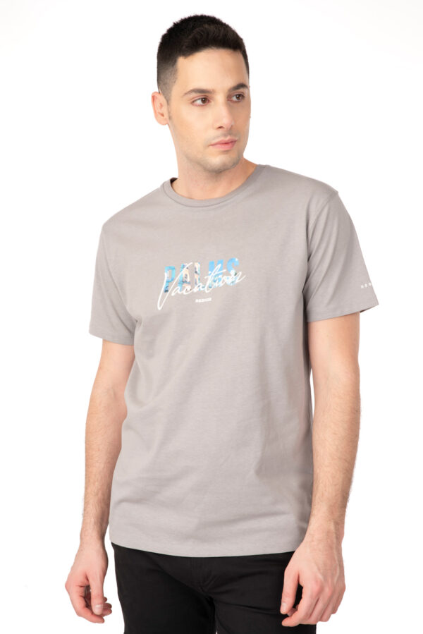 REBASE ΑΝΔΡΙΚΟ T-SHIRT PRINT RTS-265 GRAY