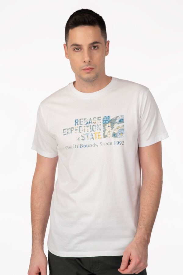 REBASE ΑΝΔΡΙΚΟ T-SHIRT PRINT RTS-270 WHITE