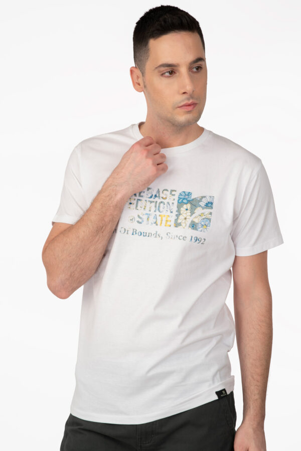 REBASE ΑΝΔΡΙΚΟ T-SHIRT PRINT RTS-270 WHITE