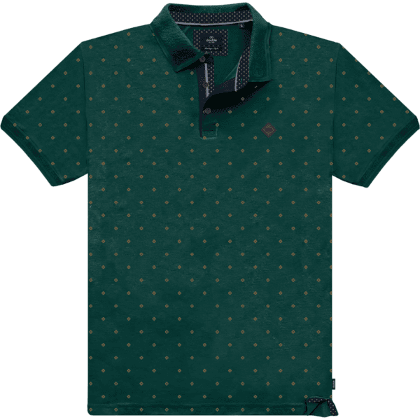 DOUBLE PLUS SIZE ΑΝΔΡΙΚΗ ΜΠΛΟΥΖΑ POLO ALL OVER PS-315SA GREEN