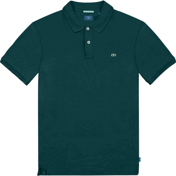 DOUBLE PLUS SIZE ΑΝΔΡΙΚΗ ΚΟΝΤΟΜΑΝΙΚΗ ΜΠΛΟΥΖΑ POLO BASIC PS-32SA FOREST GREEN