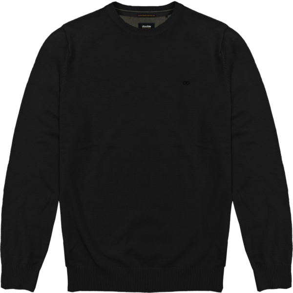 3XL-6XL ΑΝΔΡΙΚΗ ΠΛΕΚΤΗ ΜΠΛΟΥΖΑ BASIC DOUBLE KNIT-8000A BLACK