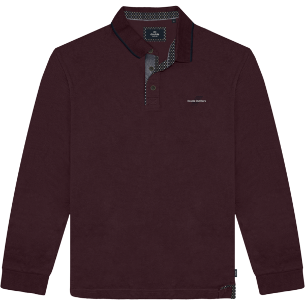 3XL-6XL ΑΝΔΡΙΚΗ ΜΠΛΟΥΖΑ POLO ΜΑΚΡΥΜΑΝΙΚΗ PIQUE DOUBLE PS-3002A BORDEAUX