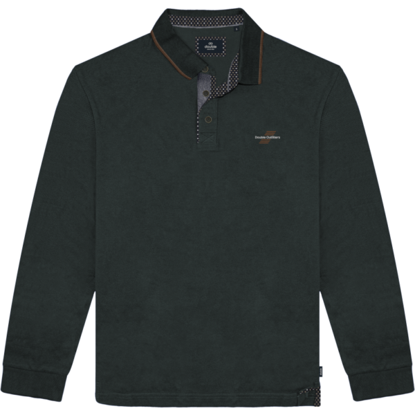 3XL-6XL ΑΝΔΡΙΚΗ ΜΠΛΟΥΖΑ POLO ΜΑΚΡΥΜΑΝΙΚΗ PIQUE DOUBLE PS-3002A GREEN