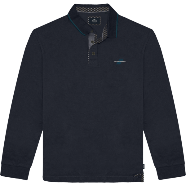 3XL-6XL ΑΝΔΡΙΚΗ ΜΠΛΟΥΖΑ POLO ΜΑΚΡΥΜΑΝΙΚΗ PIQUE DOUBLE PS-3002A NAVY